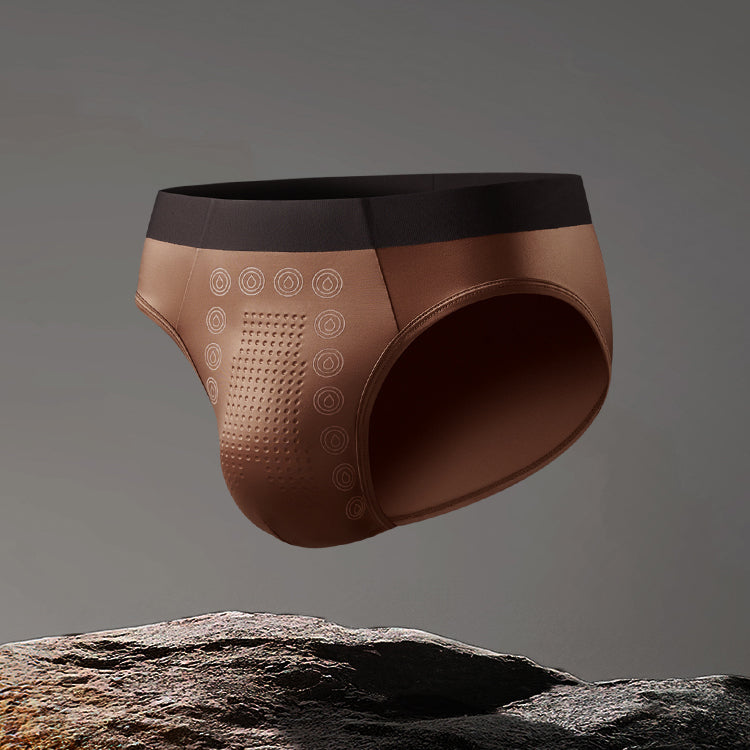 Silky massage textured satin briefs