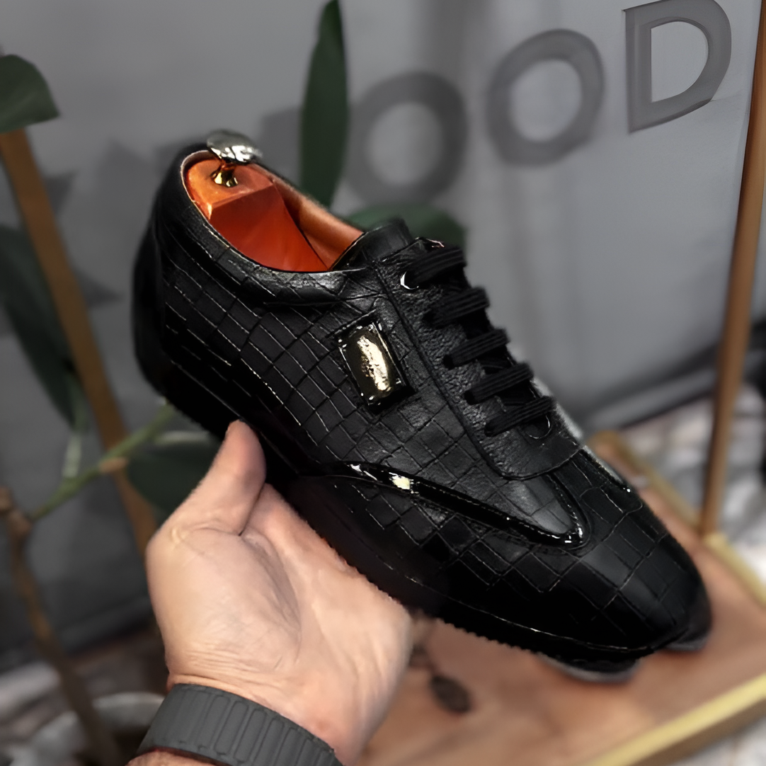 Checkered crack casual sneakers