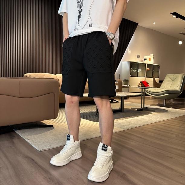 Embossed floral simple summer shorts