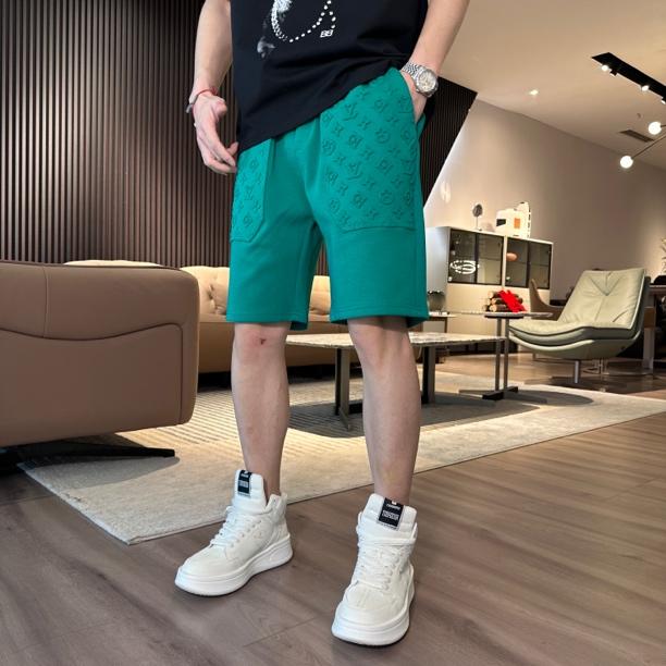 Embossed floral simple summer shorts