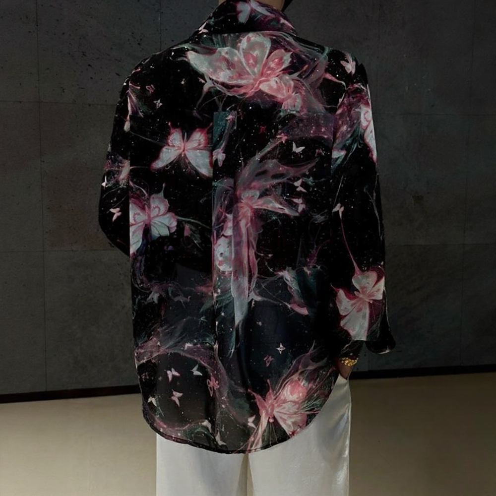 Colorful Butterfly Starlight Casual Shirt