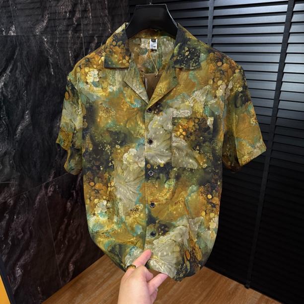 Premium reflective floral texture shirt