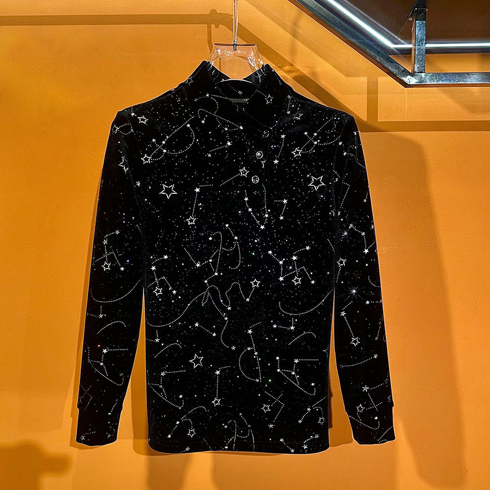 Constellation Starry Sky Fleece-Lined Base Layer