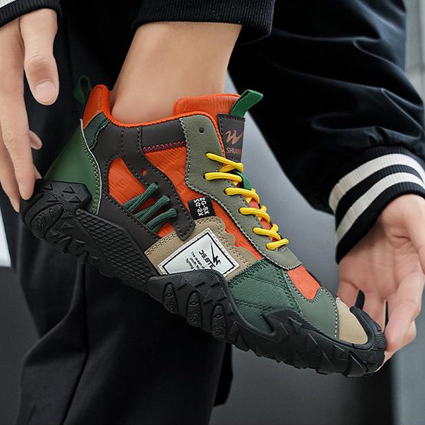 Trendy color-blocked non-slip sneakers