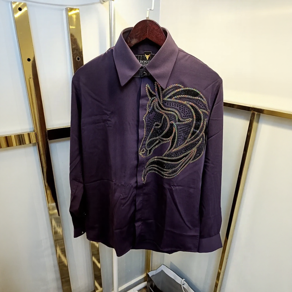 Rhinestone Horse Business Evening Shirt
