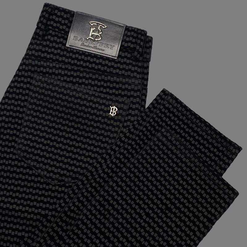 Soft texture slim fit trousers