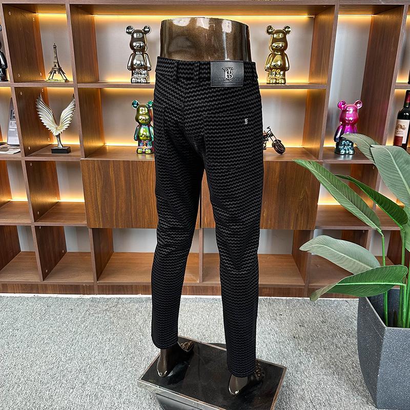 Soft texture slim fit trousers