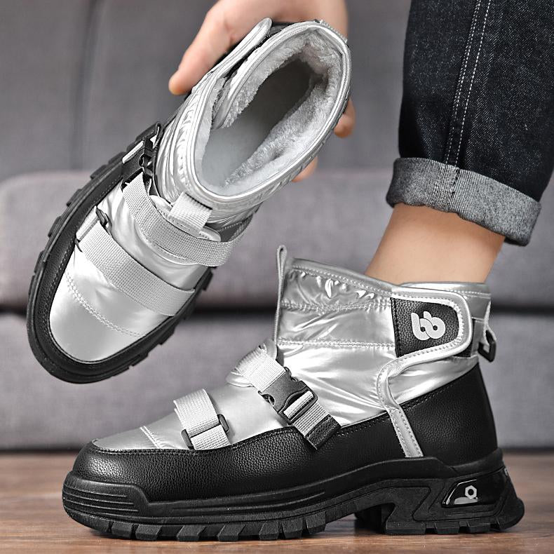 Down fabric Plush Snow boots