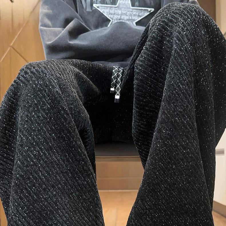 Shining Star Thickened Casual Straight Pants