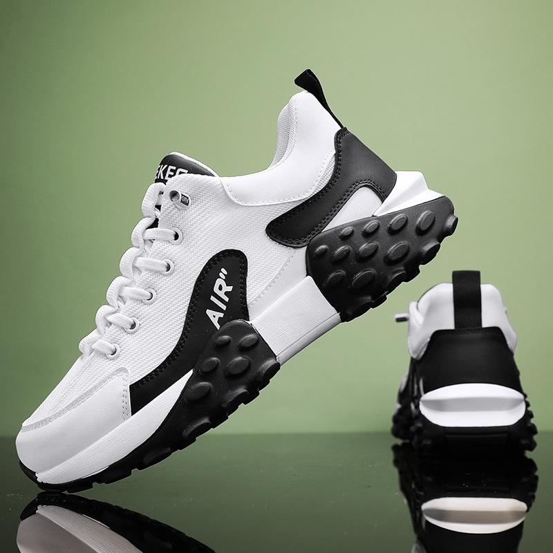 Low-top thick-soled breathable sneakers