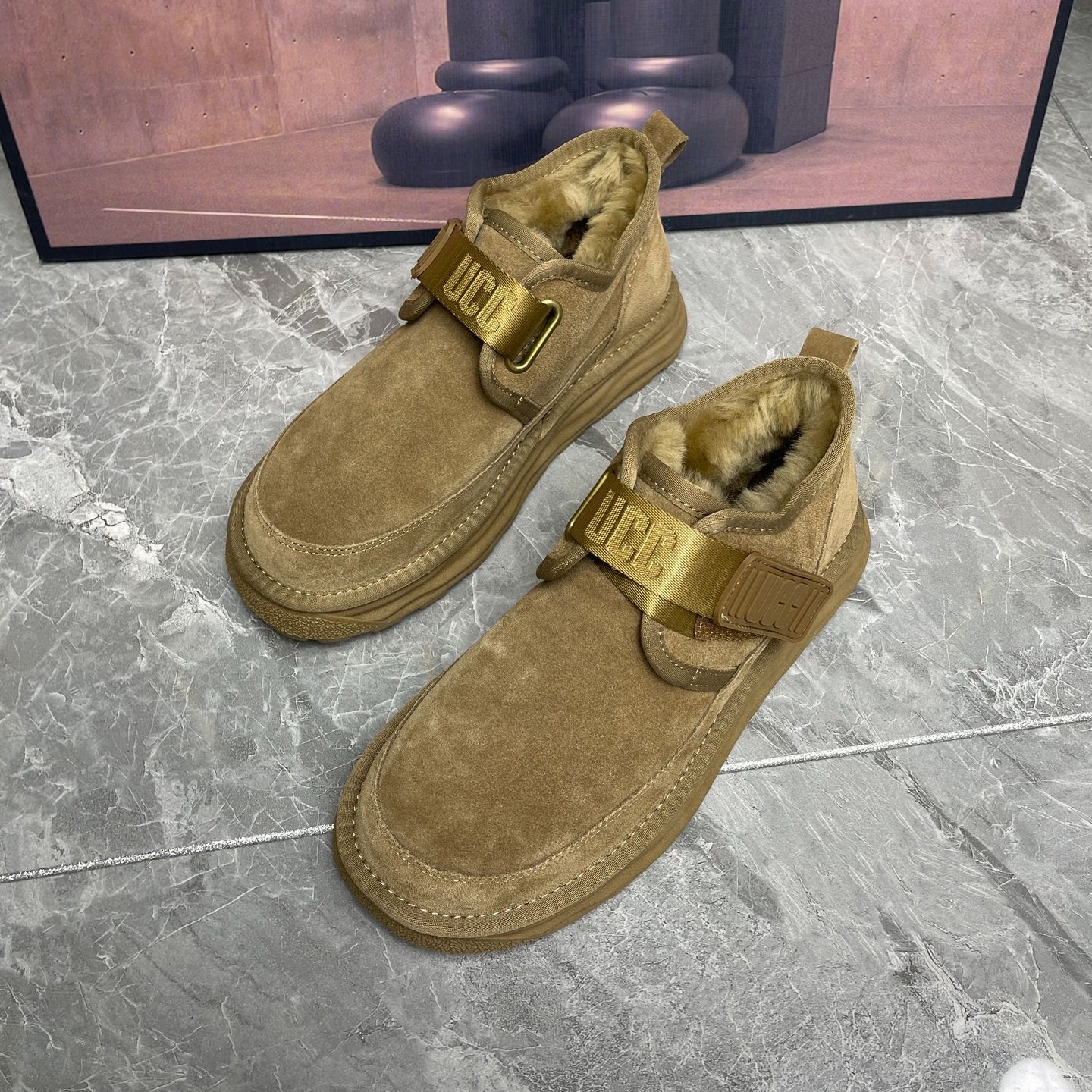 Trendy Velcro Plush Snow Boots
