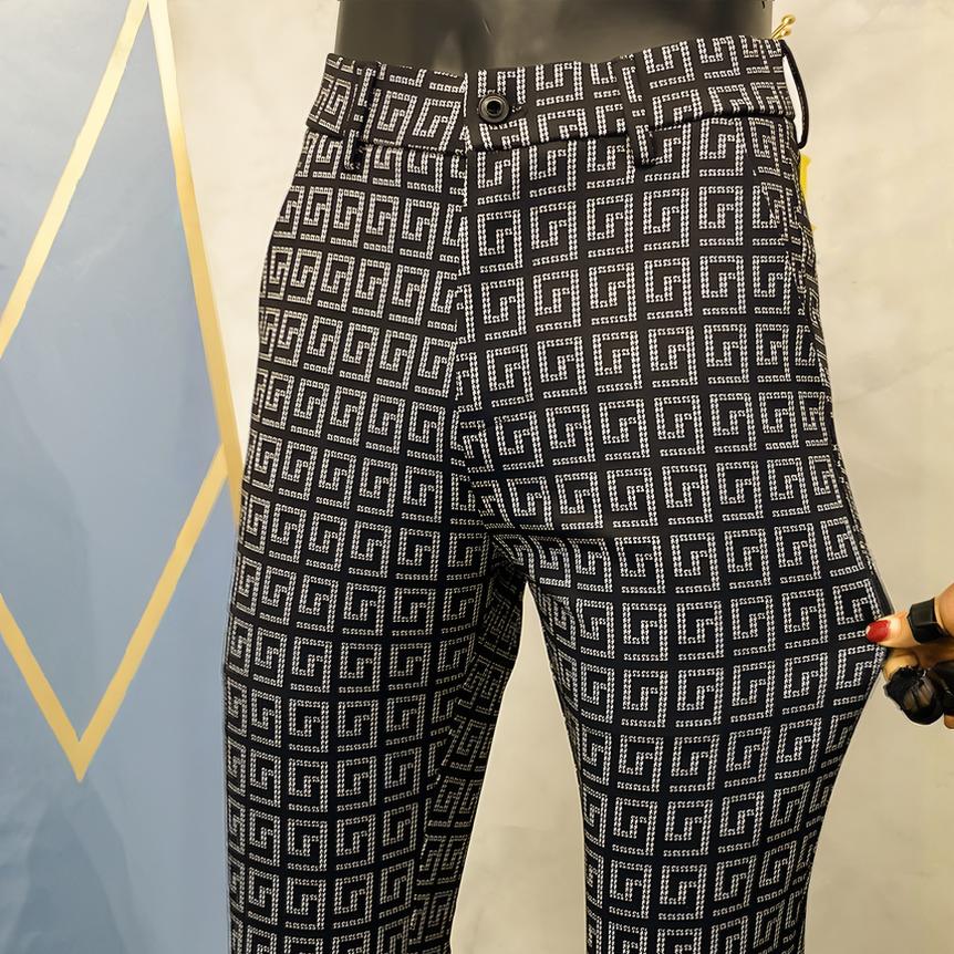 Vintage maze pattern trousers