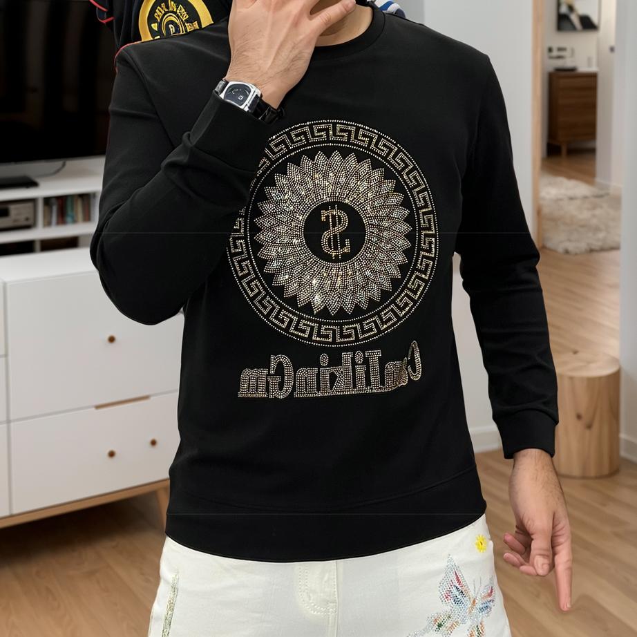 Shining Gold Lacquer Printed Sweatshirt