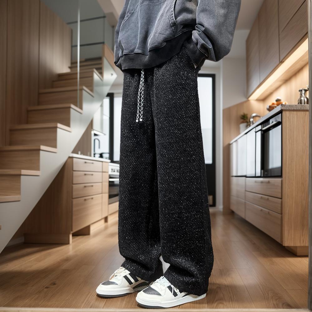 Shining Star Thickened Casual Straight Pants