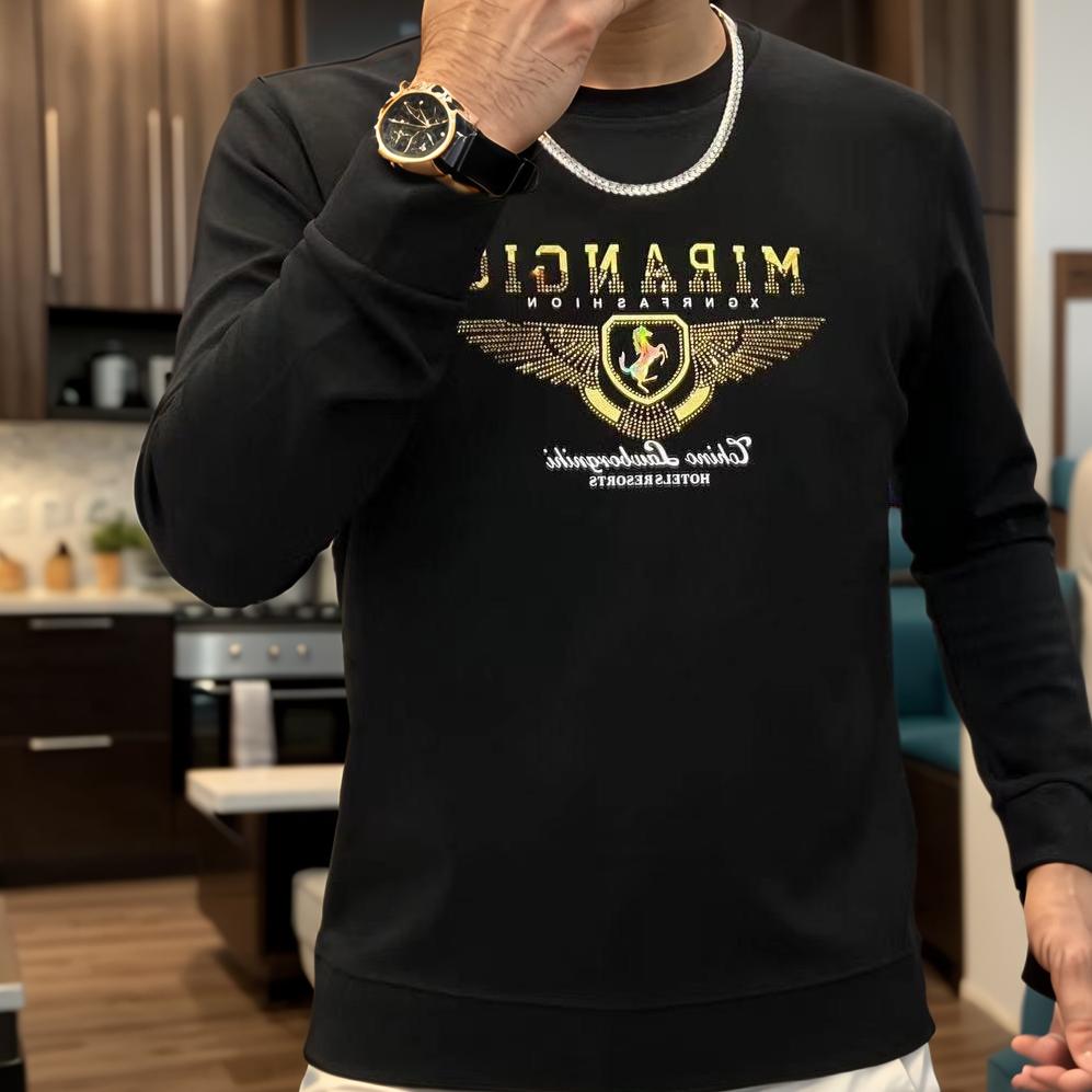 Shining Gold Lacquer Printed Sweatshirt