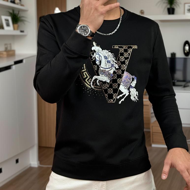 Shining Gold Lacquer Printed Sweatshirt