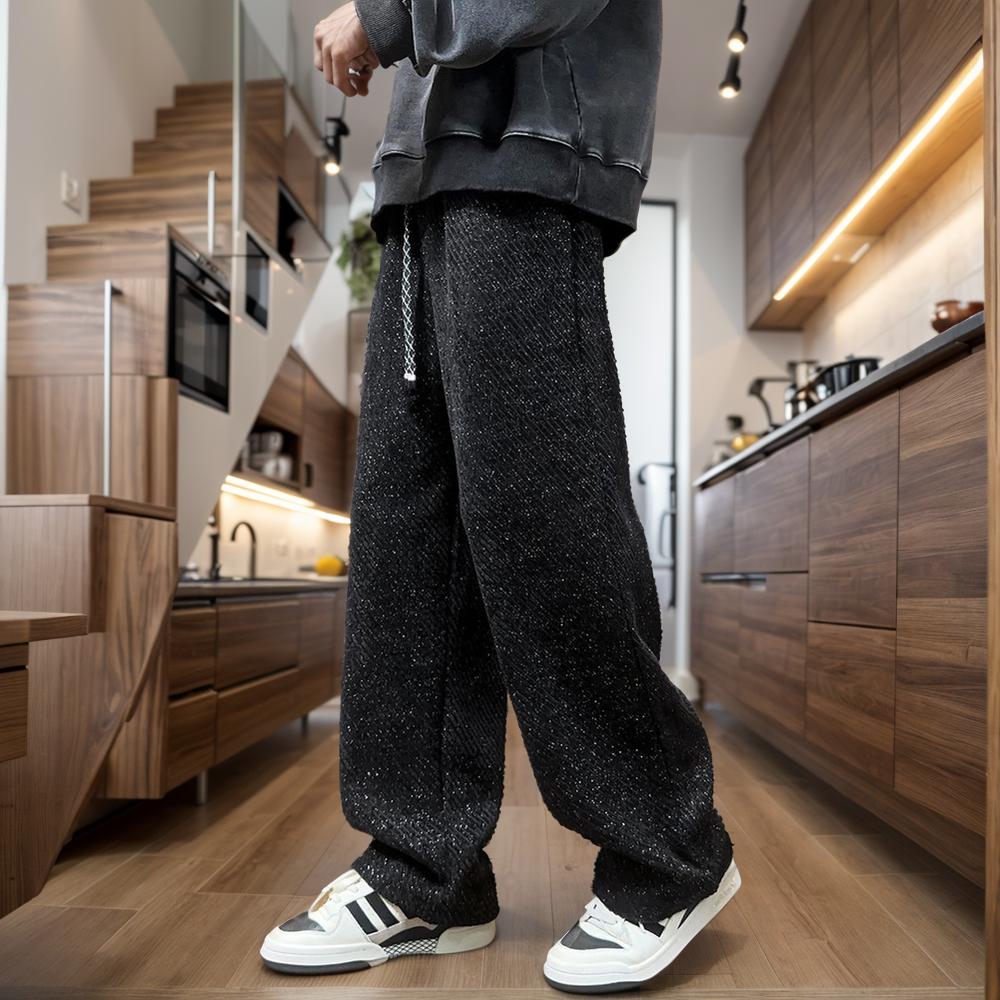 Shining Star Thickened Casual Straight Pants