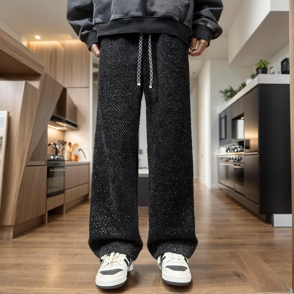 Shining Star Thickened Casual Straight Pants