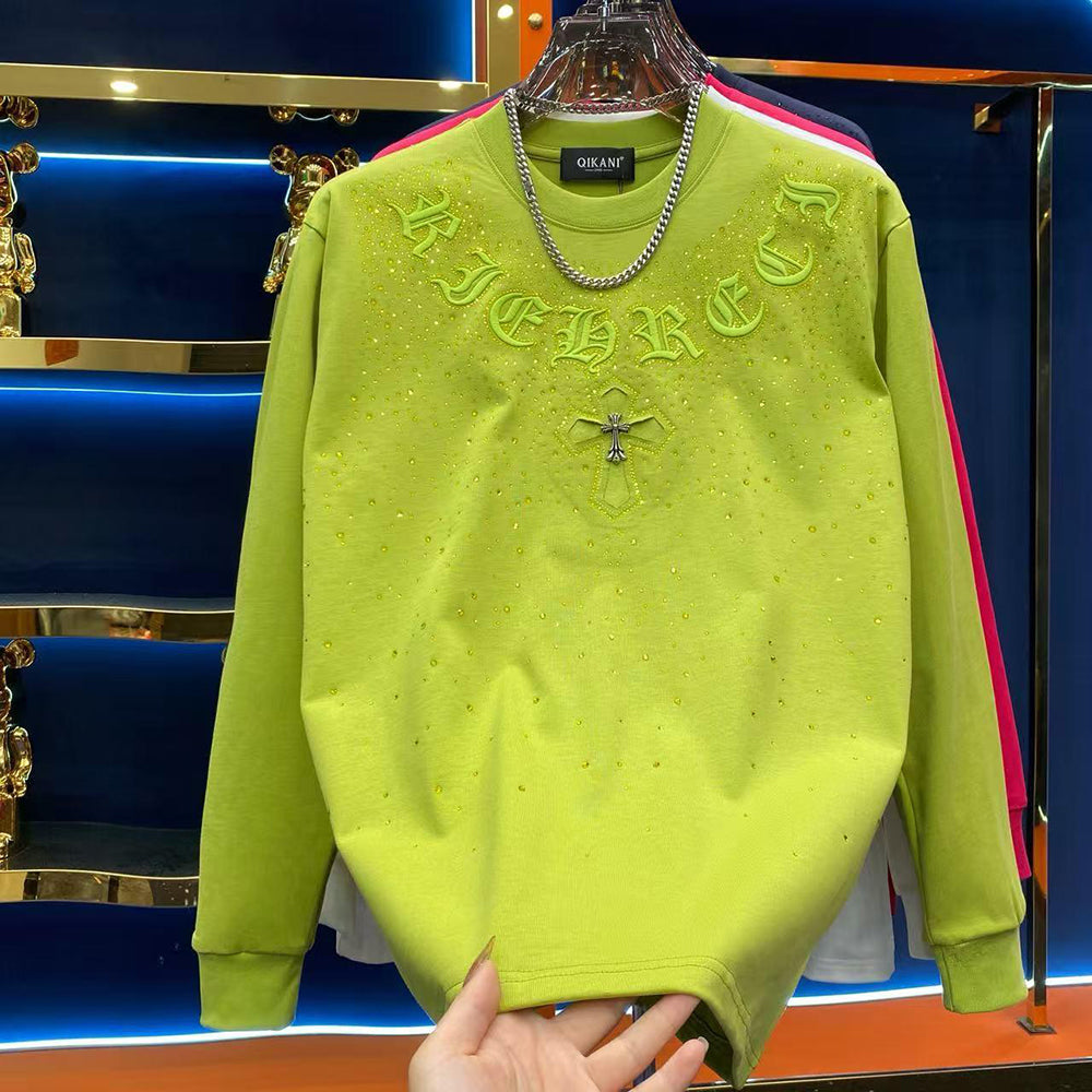 Rhinestone Cross Trendy Sports Sweatshirt