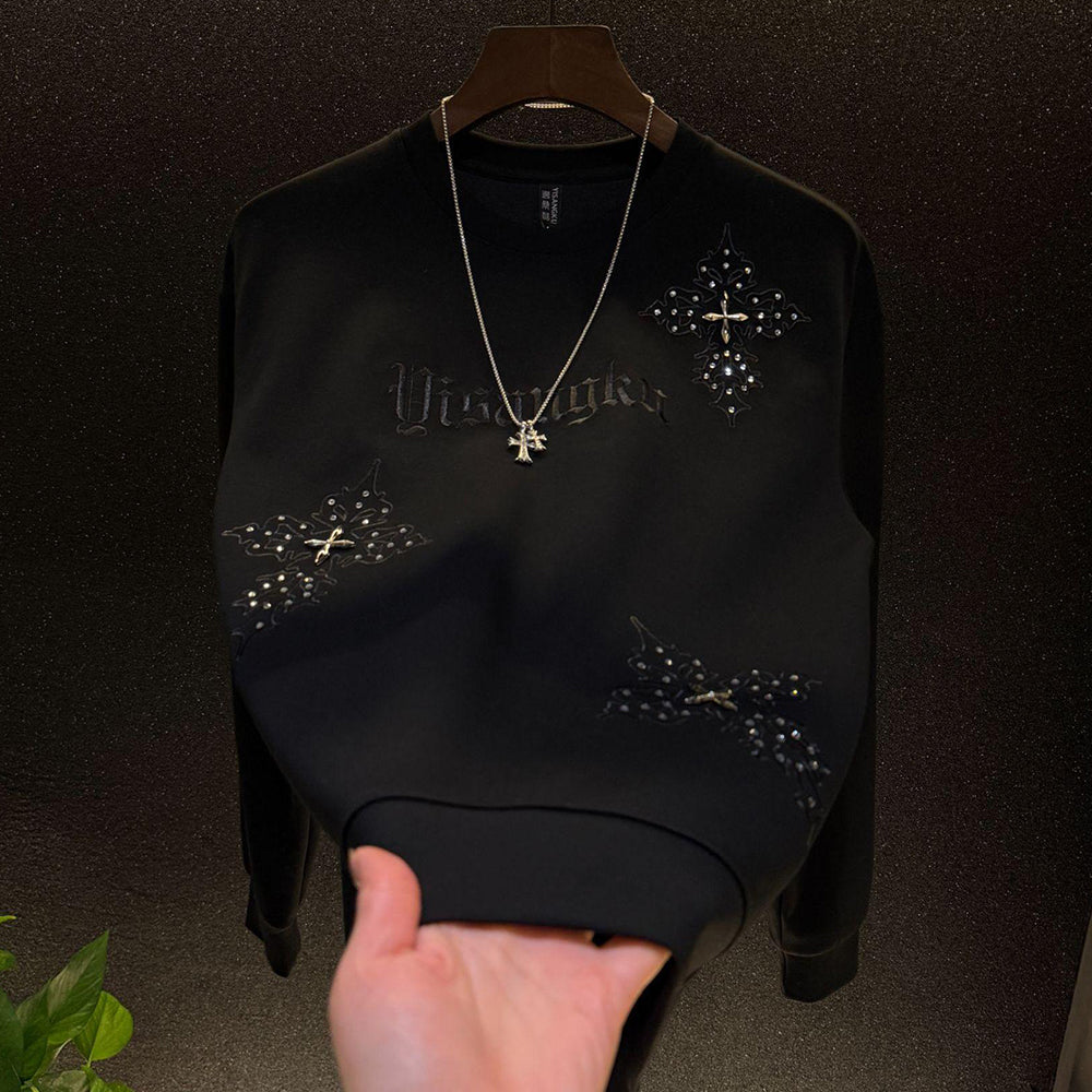 Starry Flower Rhinestone Hoodie