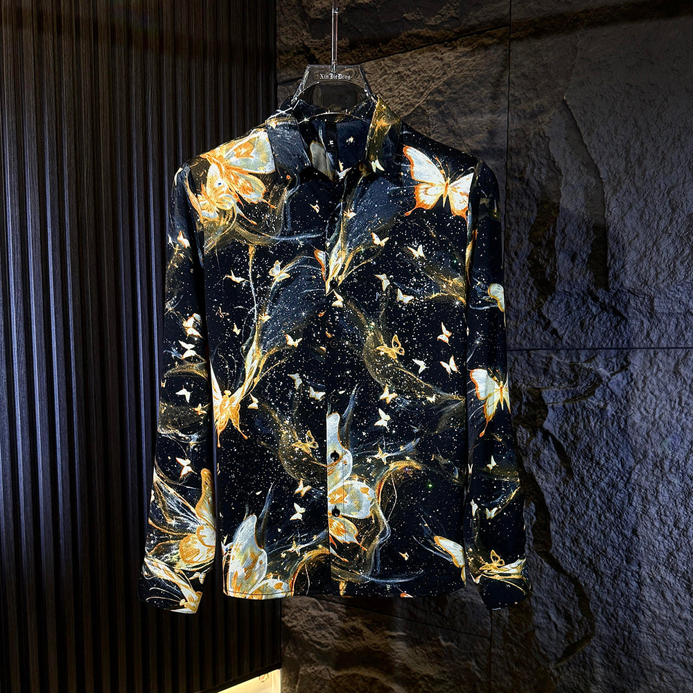 Starry Gold Butterfly Shirt