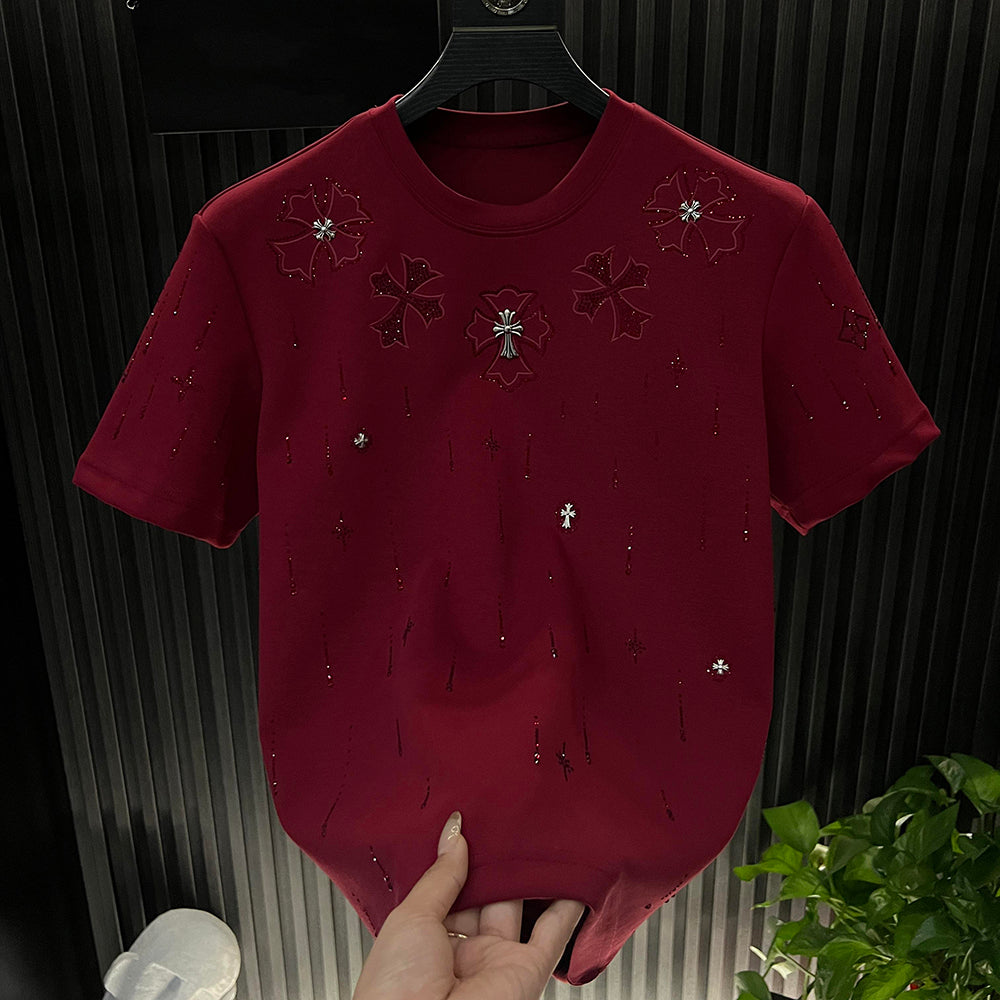 Cross Rhinestone Trendy T-shirt