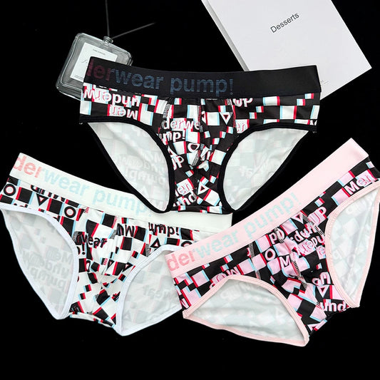 Plaid sexy soft briefs