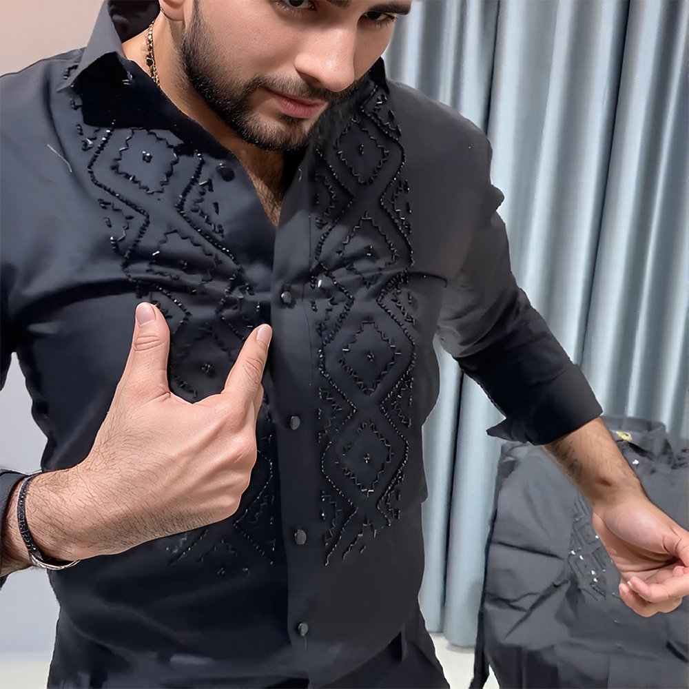 Shining Beads Business Shirt