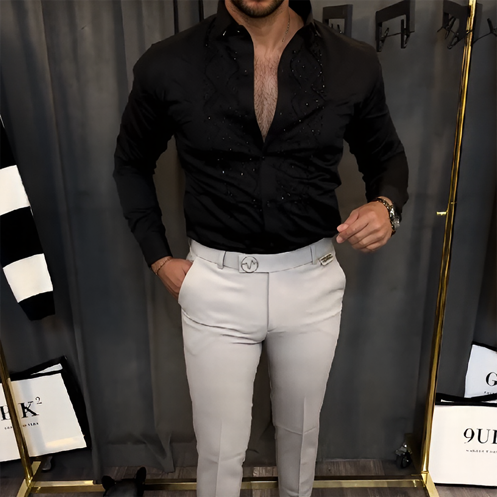 Shining Beads Business Shirt