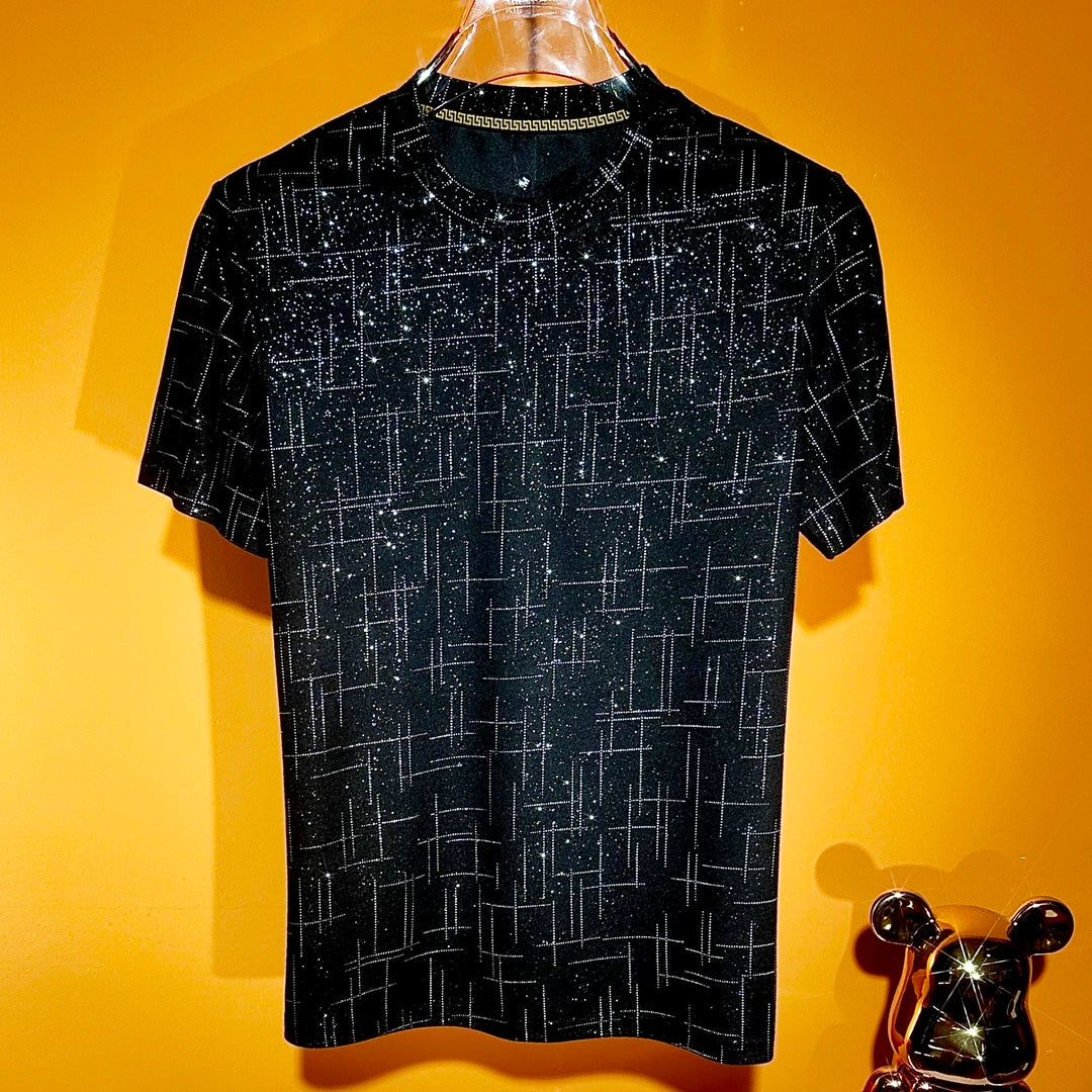 Shining silver glitter T-shirt