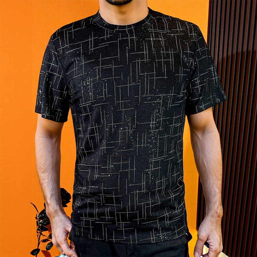 Shining silver glitter T-shirt