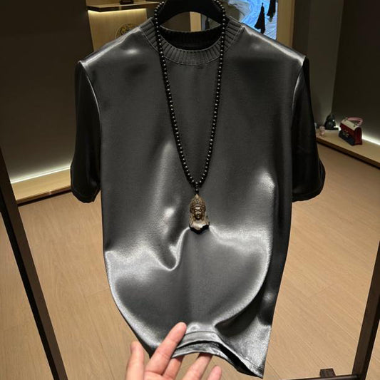 Minimalist high-end silky casual T-shirt