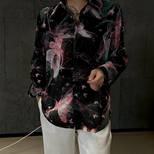 Colorful Butterfly Starlight Casual Shirt