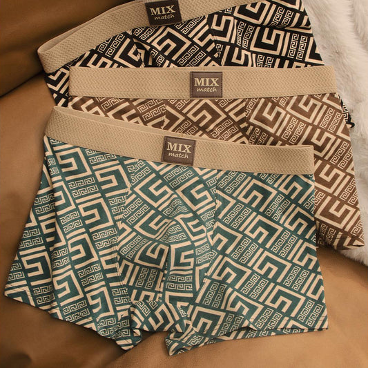 Maze textured cotton boxer briefs
