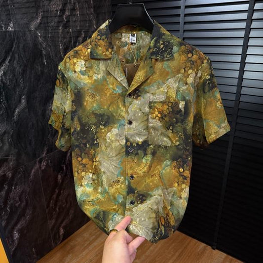Premium reflective floral texture shirt