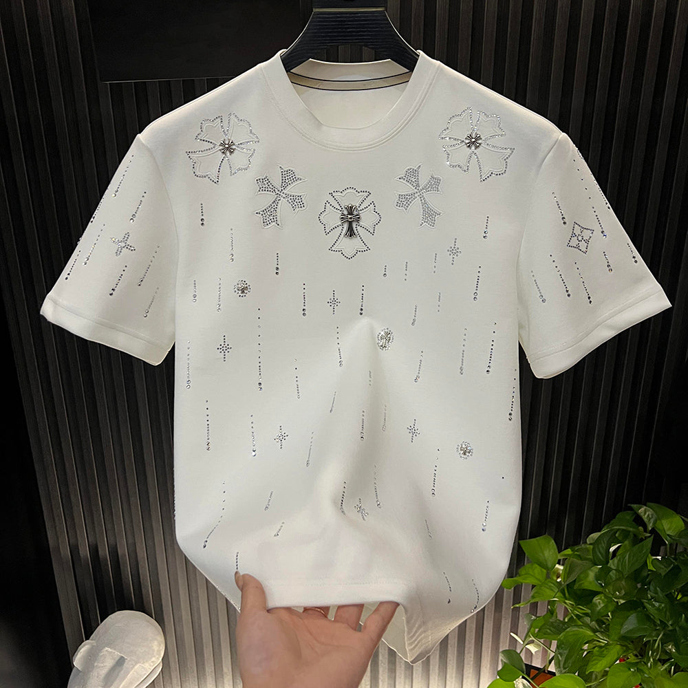 Cross Rhinestone Trendy T-shirt