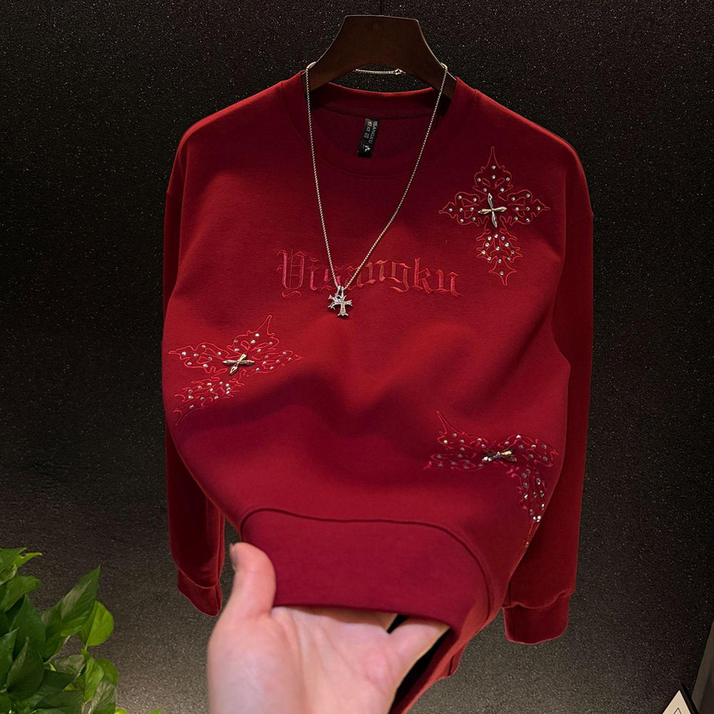 Starry Flower Rhinestone Hoodie