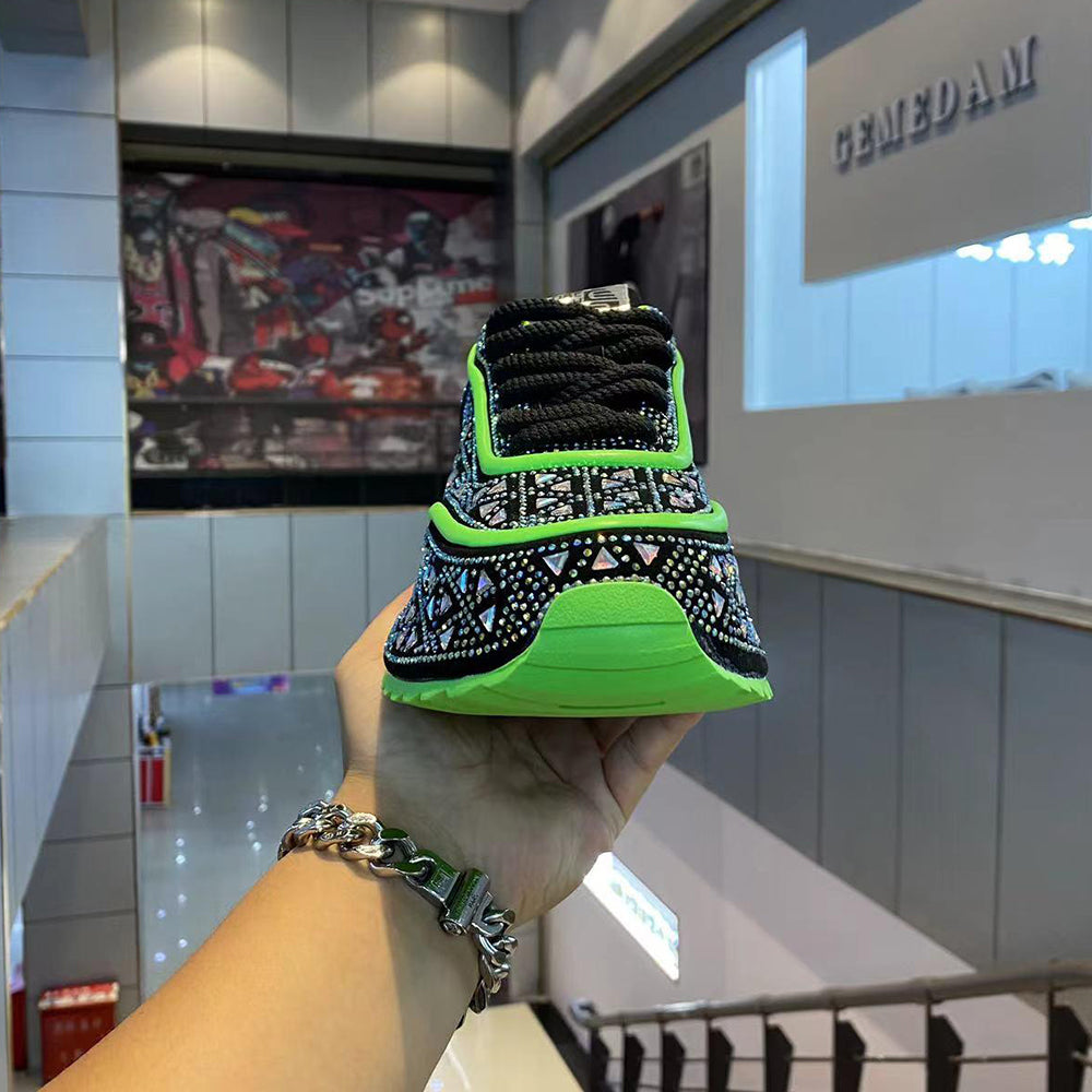 Rhinestone arch support athletic shoes