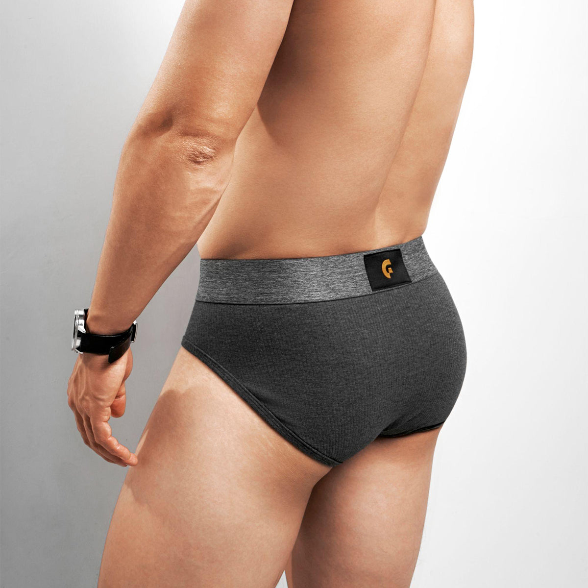 Extra soft large-pouch pure cotton briefs