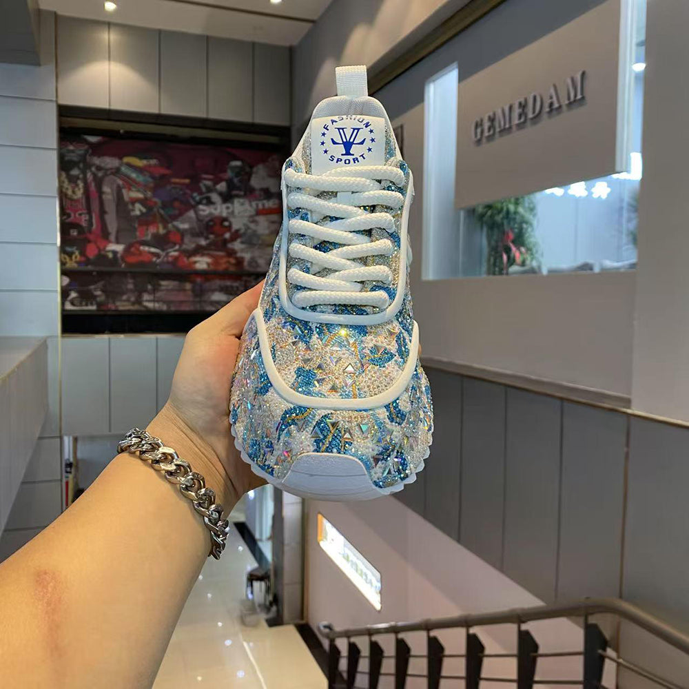 Dazzling rhinestone trendy sneakers