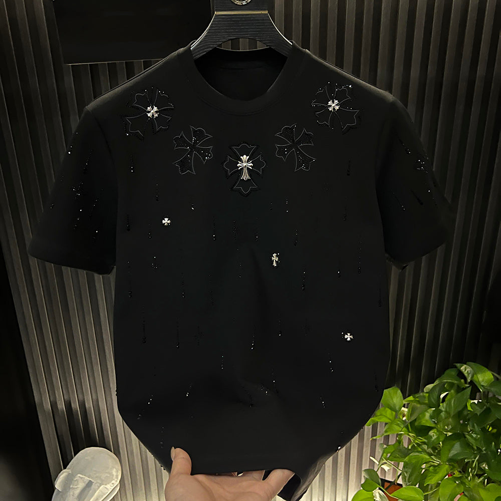 Cross Rhinestone Trendy T-shirt