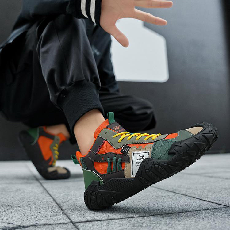Trendy color-blocked non-slip sneakers