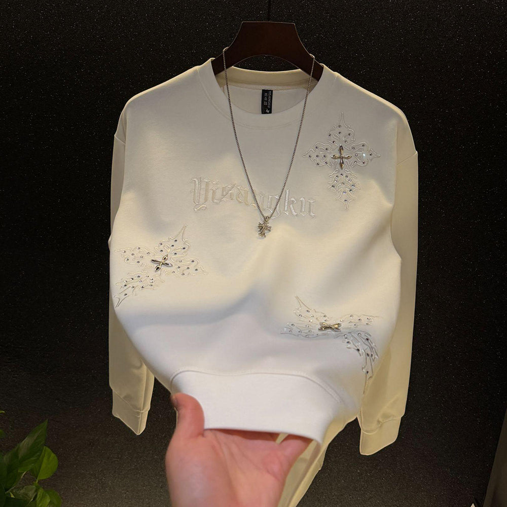 Starry Flower Rhinestone Hoodie