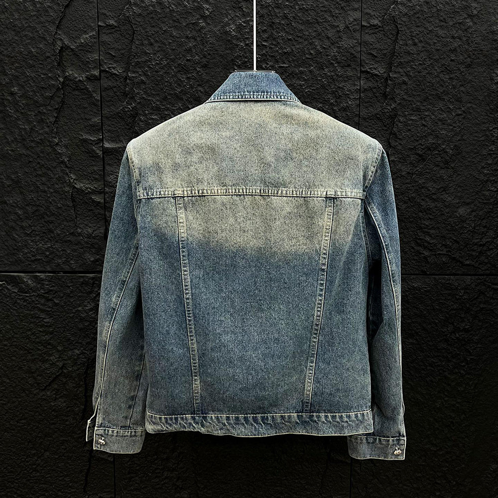 Large rhinestone denim jacket