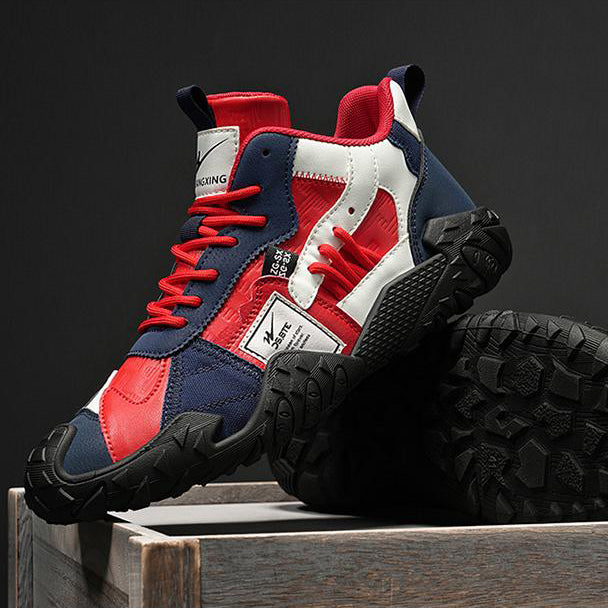 Trendy color-blocked non-slip sneakers