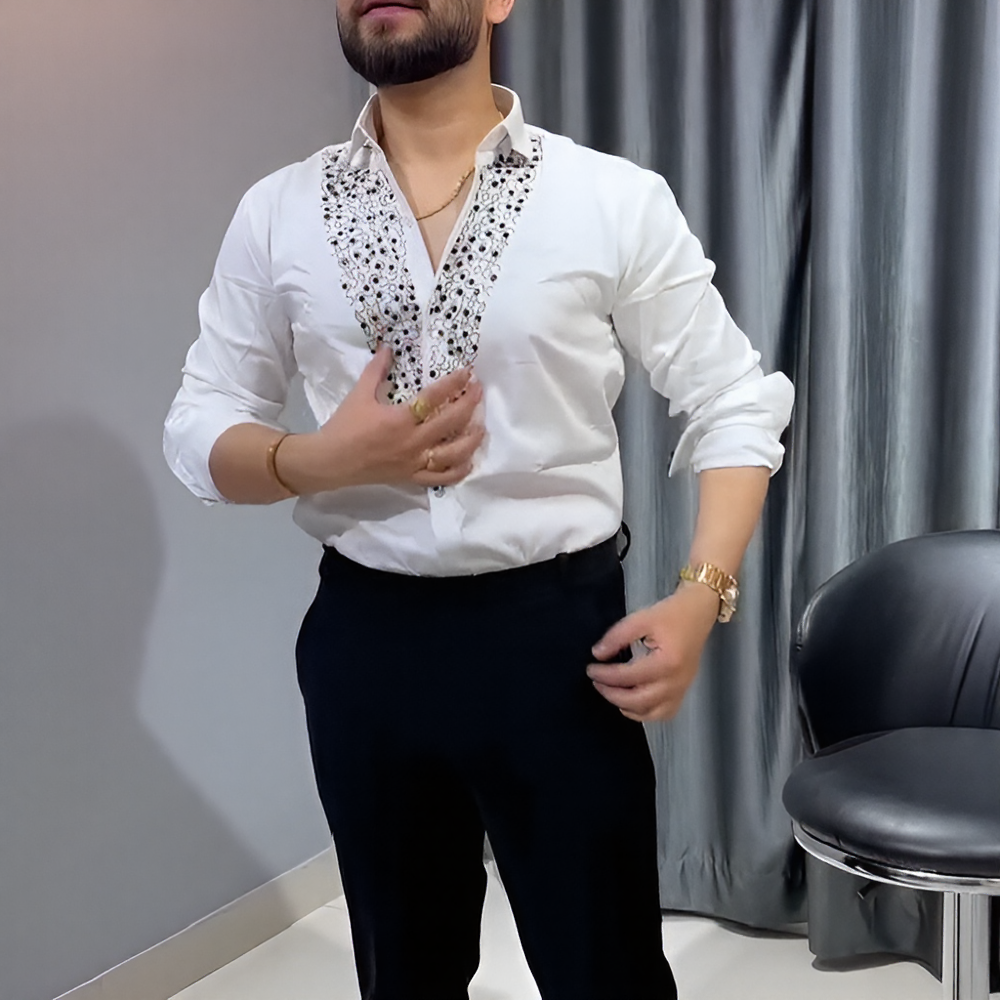 Shining Sequin Business Shirt