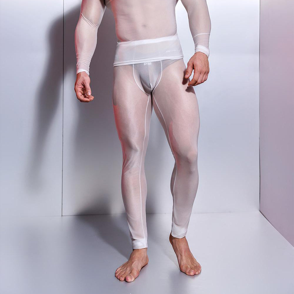 Sexy glossy breathable transparent leggings