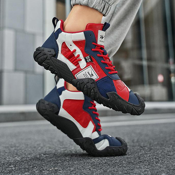 Trendy color-blocked non-slip sneakers