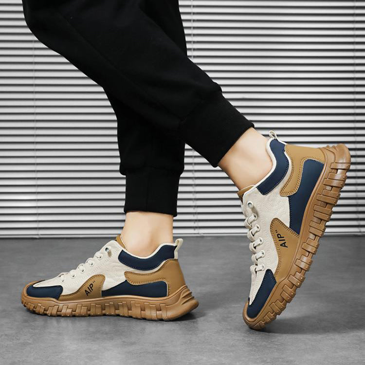Anti-slip sole color-blocked sneakers