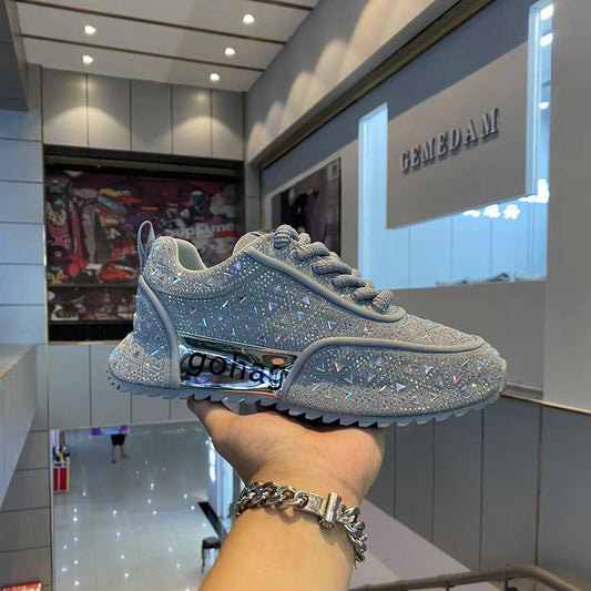 Rhinestone arch support athletic shoes